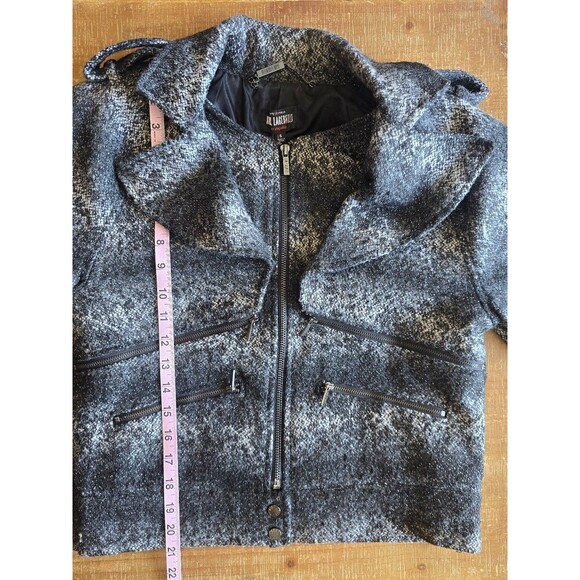 Karl Lagerfeld for Impulse Wool Blend Tweed Moto style Jacket Size small - Picture 6 of 10